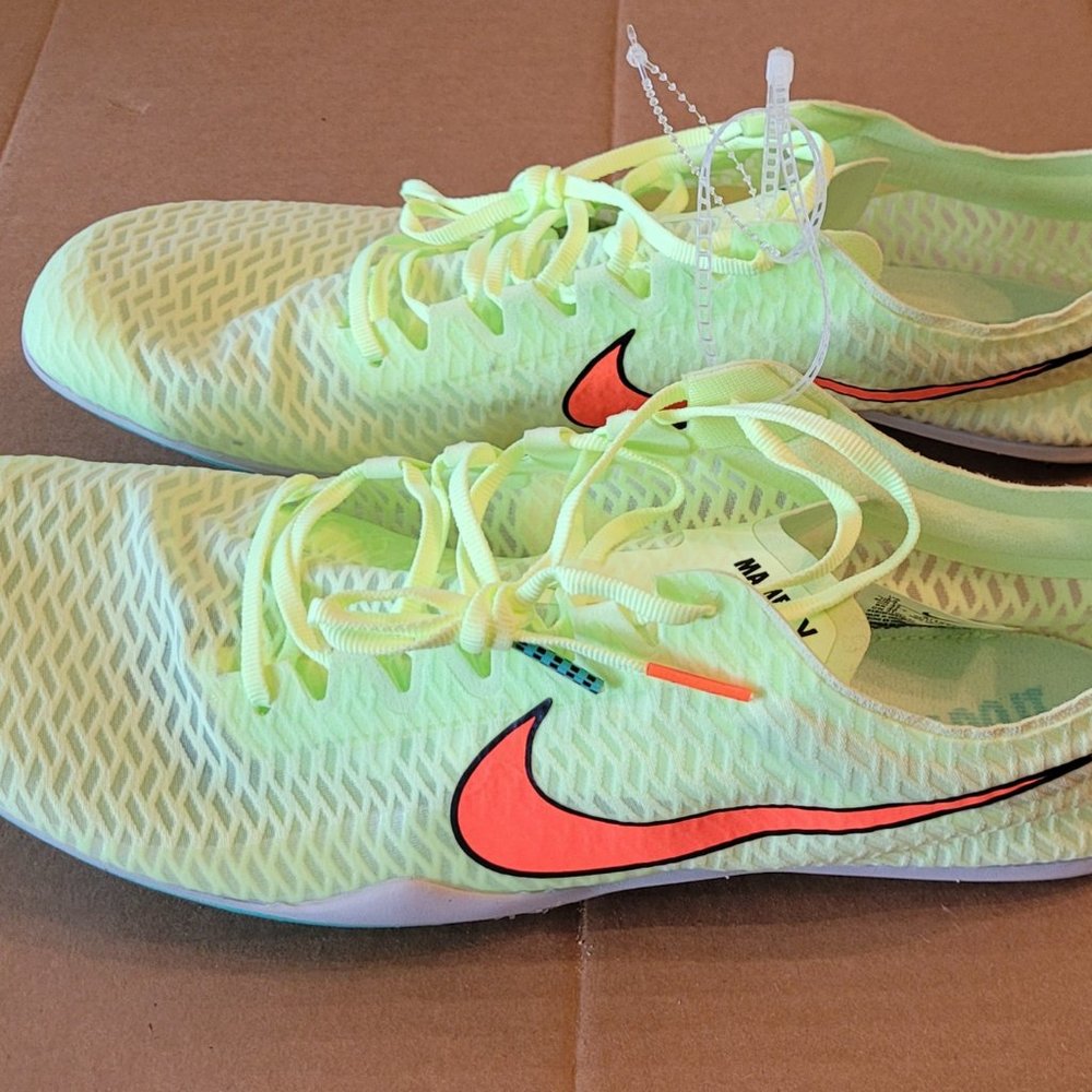 Nike Zoom Mamba V 'Barely Volt Hyper Orange' AJ1697-700 Running Cleats 13 M